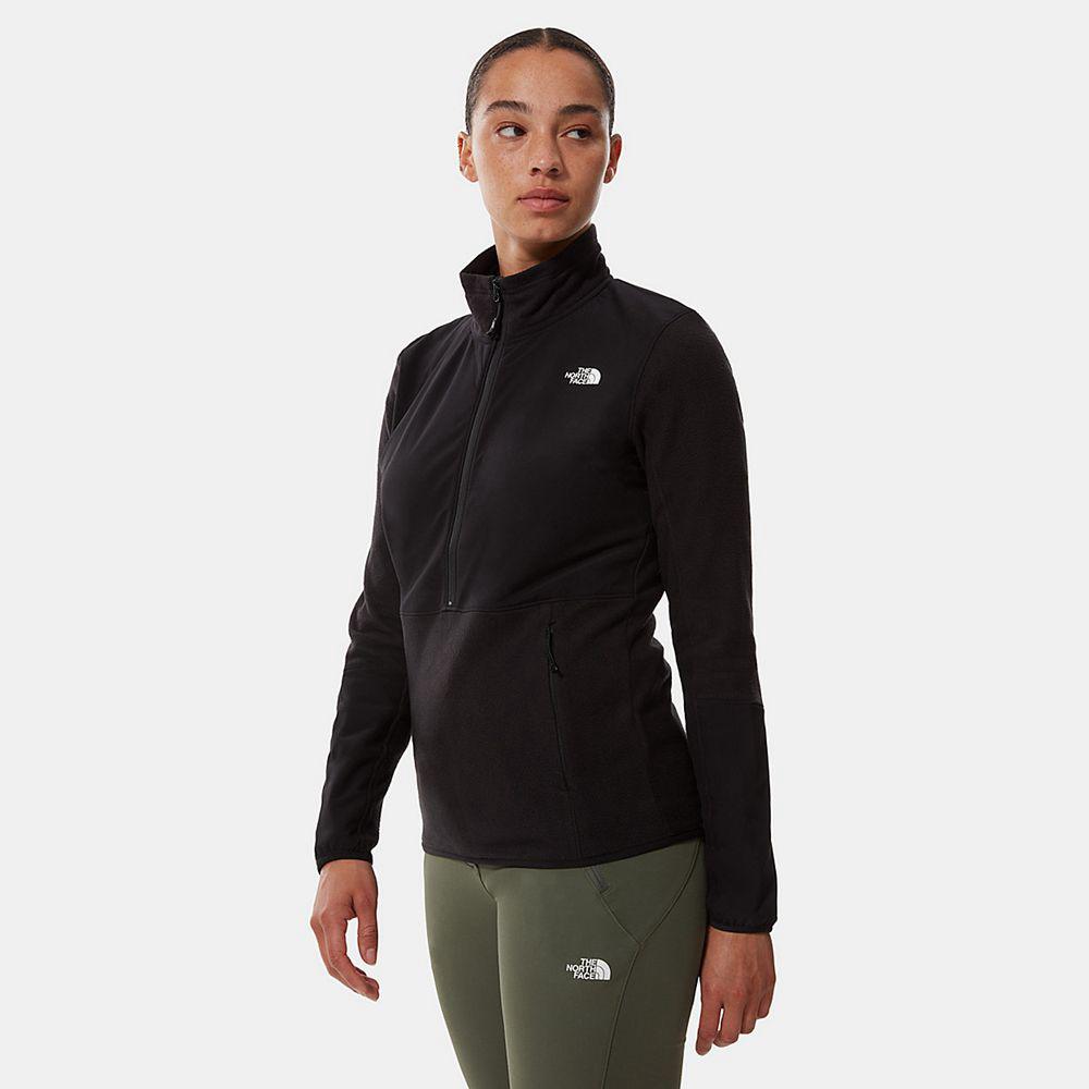The North Face Diablo Midlayer Quarter-Zip Γυναικεια Fleece - Μαυρα (DHYK04915)